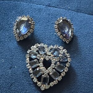 Elegant Silver and Blue Jewelry Set